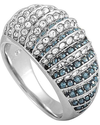 Swarovski Crystal Stainless Steel Ring - White
