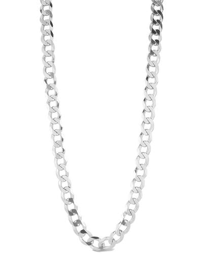 YIELD OF MEN Yield Of Silver 9mm Curb Chain Necklace - White
