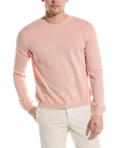 Robert Talbott Holden Cashmere-blend Crewneck Sweater - Pink