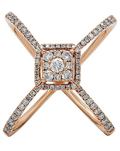 Diana M. Jewels Fine Jewelry 14k Rose Gold 0.60 Ct. Tw. Diamond Ring - Brown