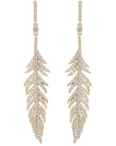 Eye Candy LA Luxe Collection 18k Plated Cz Drop Earrings - White