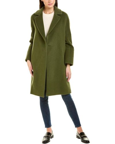 Cinzia Rocca Wool & Cashmere-blend Wrap Coat - Green