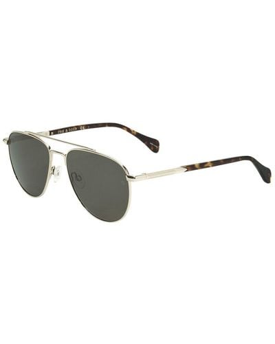 Rag & Bone Rnb1044 55mm Sunglasses - Metallic