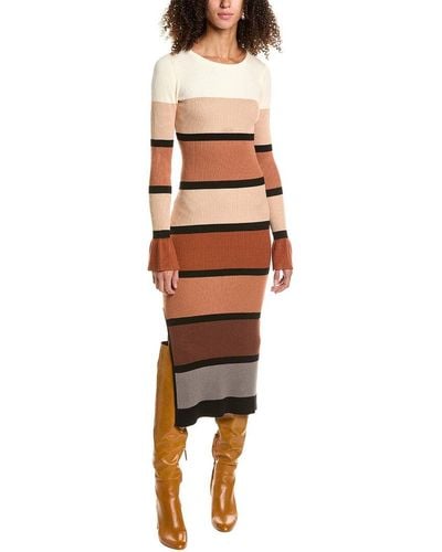Rachel Parcell Colorblocked Midi Dress - Black
