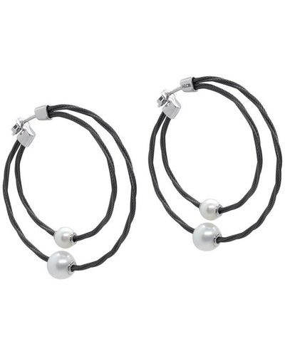 Alor Noir 18k Pearl Earrings - Metallic