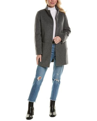 Cinzia Rocca Short Wool & Cashmere-blend Coat - Black