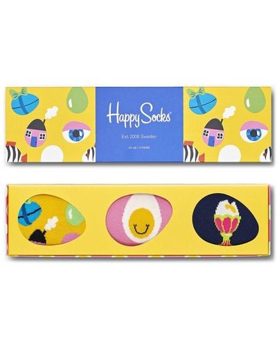 Happy Socks 3-Pack Easter Gift Set - Blue