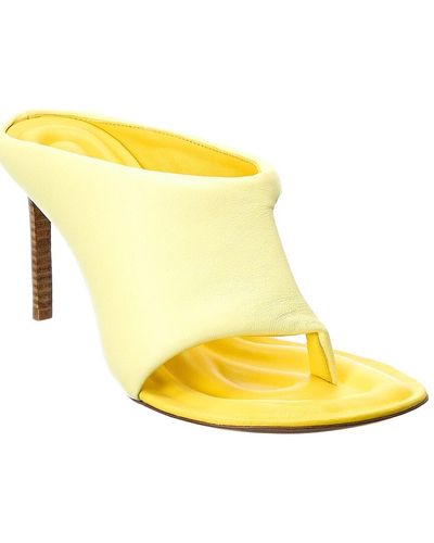 Jacquemus Les Mules Limone Leather Sandal - Yellow