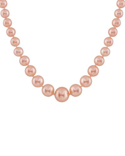 Splendid 14k 4-9mm Pearl Strand Necklace - Pink