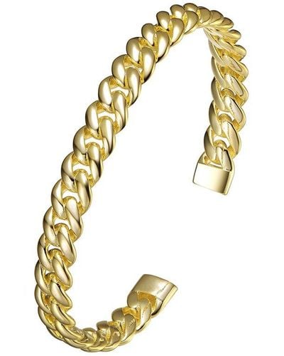 Rachel Glauber 14k Plated Bangle Bracelet - Metallic