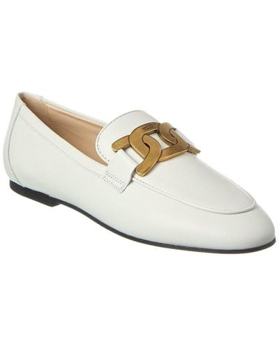Tod's Kate Leather Loafer - White
