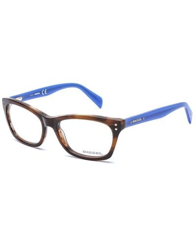 DIESEL Dl5073 Eyeglasses Dark Havana / Clear Lens - Blue