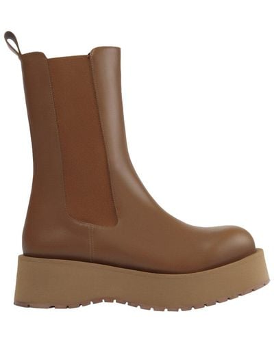Paloma Barceló Aster Leather Boot - Brown