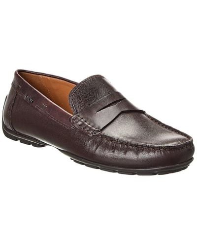 Geox Moner Leather Loafer - Brown
