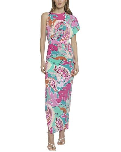 Donna Morgan Wet Print Matte Jersey Midi Dress - Multicolour