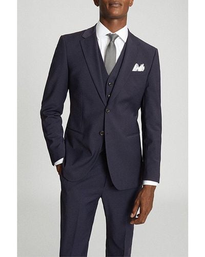 Reiss Hope Wool Blazer - Blue