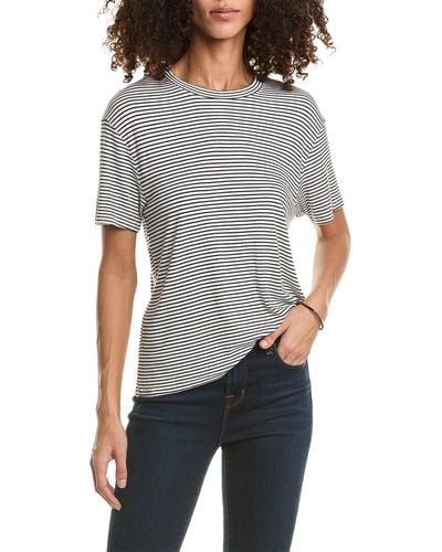 Saltwater Luxe Ribbed Crewneck T-shirt - Gray