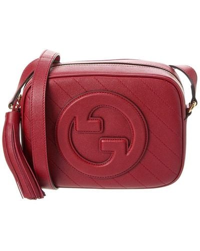 Gucci Blondie Small Leather Shoulder Bag - Red