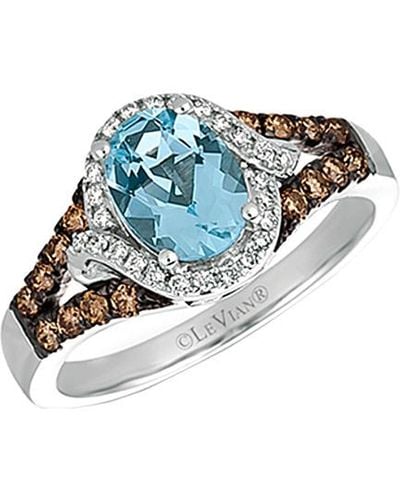 Le Vian Le Vian 14k 1.32 Ct. Tw. Diamond & Aquamarine Ring - Blue