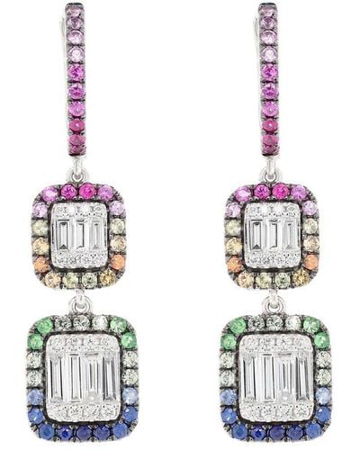Diana M. Jewels 14k 0.12 Ct. Tw. Diamond Earrings - White