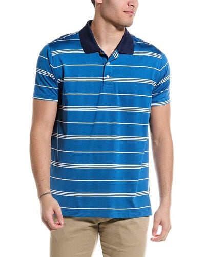 Brooks Brothers Stripe Golf Polo Shirt - Blue