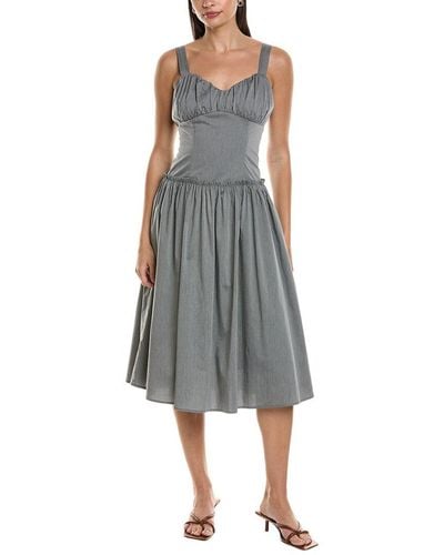 Harper Midi Dress - Gray