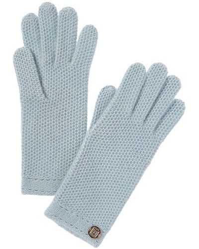 Bruno Magli Honeycomb Knit Cashmere Glove S - Blue