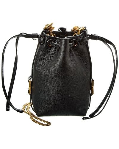 Chloé Marcie Micro Leather Bucket Bag - Black