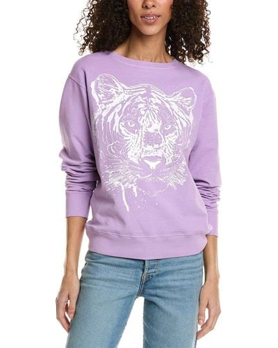 Chrldr Tiger Foil Sweatshirt - Purple