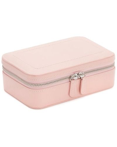 WOLF 1834 Sophia Leather Zip Case - Pink