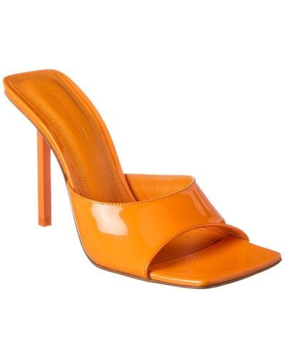 AMINA MUADDI Laura 95 Patent Sandal - Orange