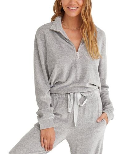 Bella Dahl Zipper Pullover - Grey