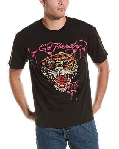 Ed Hardy Limited Edition Retro Tiger T-shirt - Black