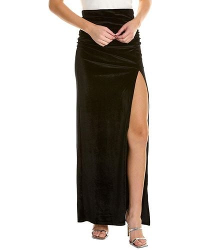 Krisa Slit Maxi Skirt - Black