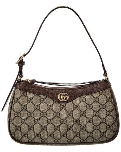 Gucci Ophidia Small GG Supreme Canvas & Leather Hobo Bag - Metallic