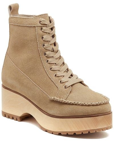 Kelsi Dagger Brooklyn Whip Suede Boots - Natural