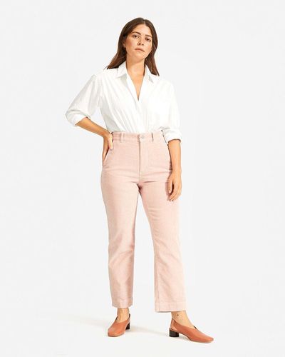 Everlane The Corduroy Straight Leg Crop - White