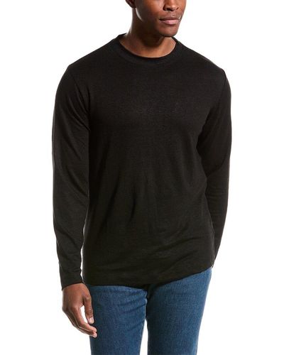 Theory Ryder Linen-blend T-shirt - Black