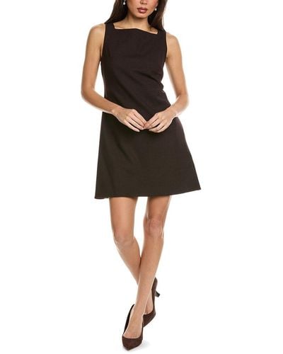 Theory Tai Wool-blend Mini Dress - Black