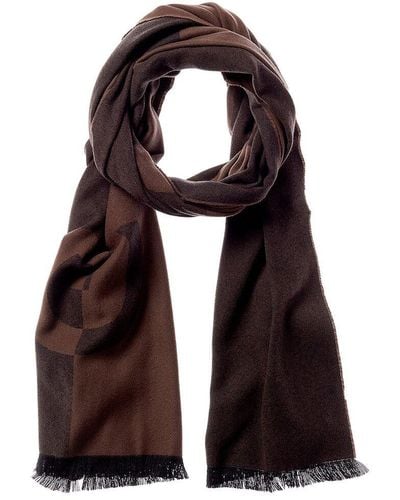 Givenchy Wool & Cashmere-blend Scarf - Brown