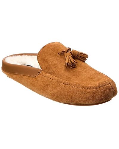 Ted Baker Iordan Tassel Suede Mule Slipper - Brown