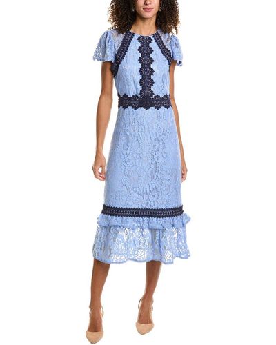 Rachel Parcell Lace Midi Dress - Blue