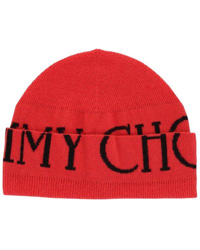 Jimmy Choo Wool & Cashmere-blend Hat - Red