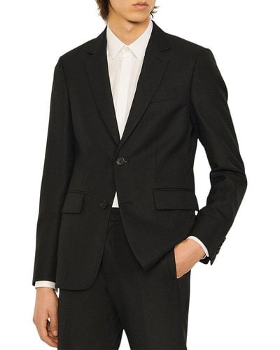 Sandro Alpha Wool-blend Suit Jacket - Black