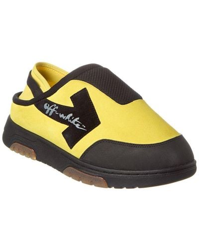 Off-White c/o Virgil Abloh Off- Out Of Office Suede Mule Trainer - Yellow