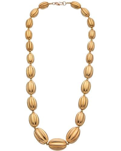 Kenneth Jay Lane 18k Plated Bead Necklace - Metallic