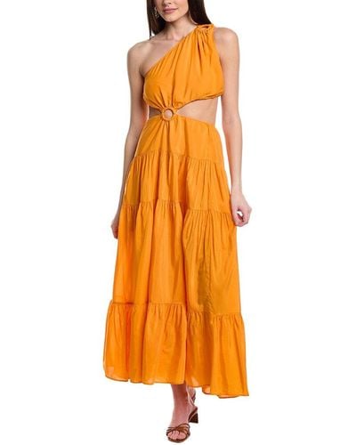 FARM Rio Asymmetrical Maxi Dress - Orange
