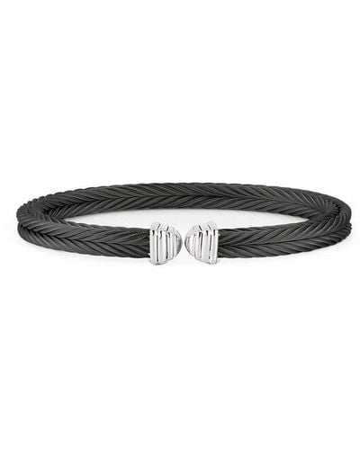 Alor Stainless Steel Bangle Bracelet - Black