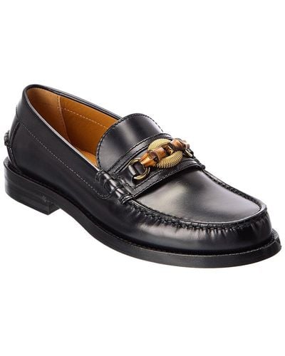 Gucci Bamboo Horsebit Leather Loafer - Black