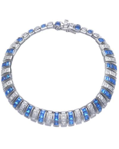 Genevive Jewelry Cz Bracelet - Blue